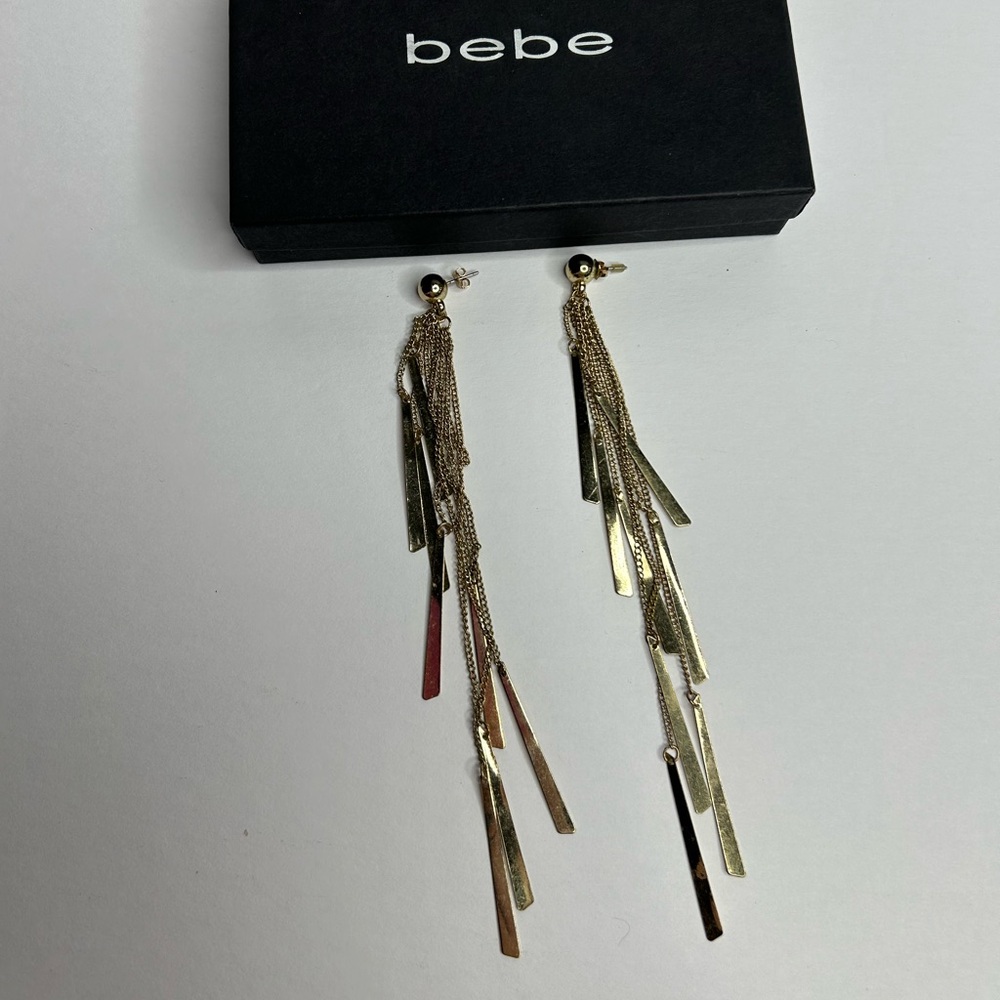 Bebe Gold Dangle Earrings